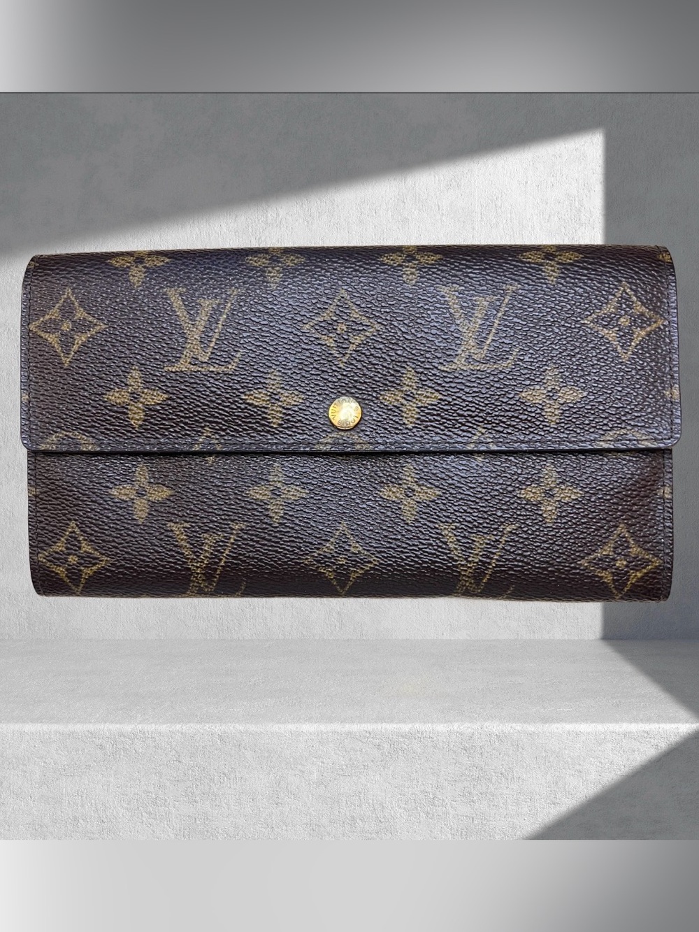 Louis Vuitton Vintage Y2K Monogram Porte Monnaie Credit Envelope Wallet